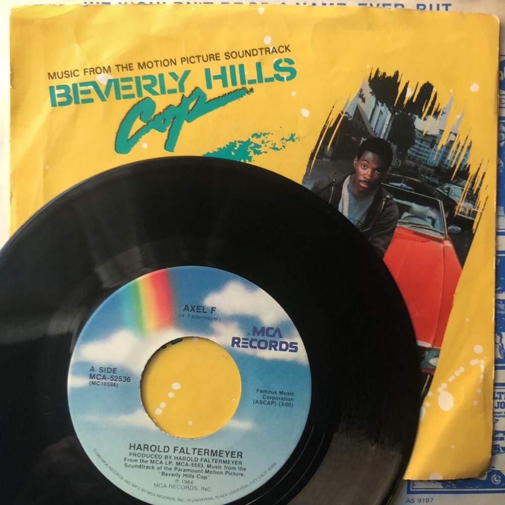 Harold Faltermeyer Axel F Theme Vinyl 45 Record